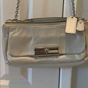 Authentic Coach White Leather Purse